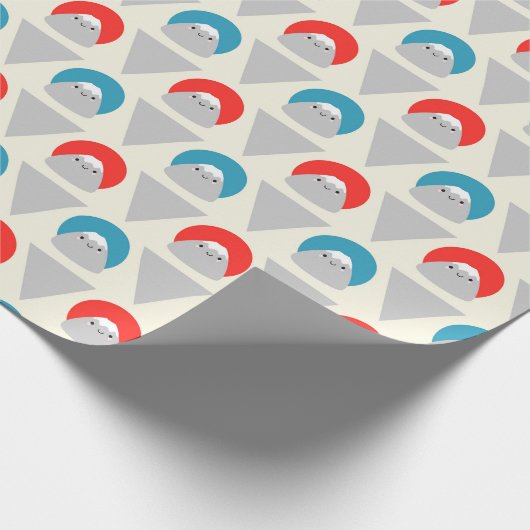 Kawaii Mt Fuji Dots Geschenkpapier (Ecke)