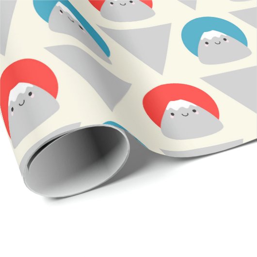Kawaii Mt Fuji Dots Geschenkpapier (Rolleneckpunkt)
