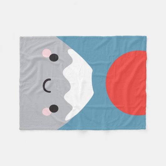 Kawaii Mt Fuji San Fleecedecke (Vorderseite (Horizontal))