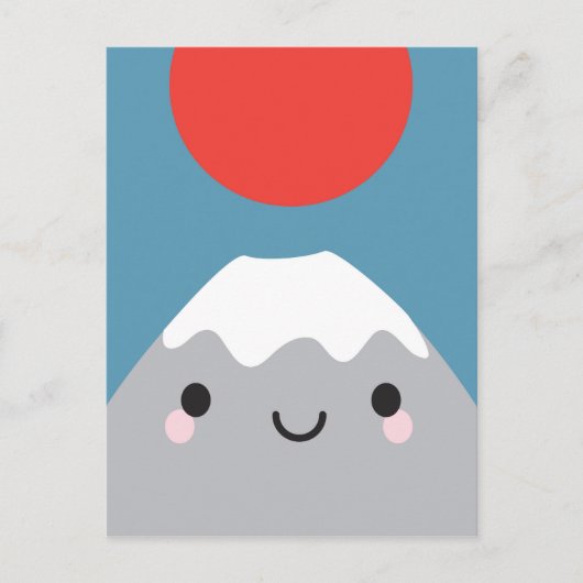 Kawaii Mt Fuji San Postkarte (Vorderseite)