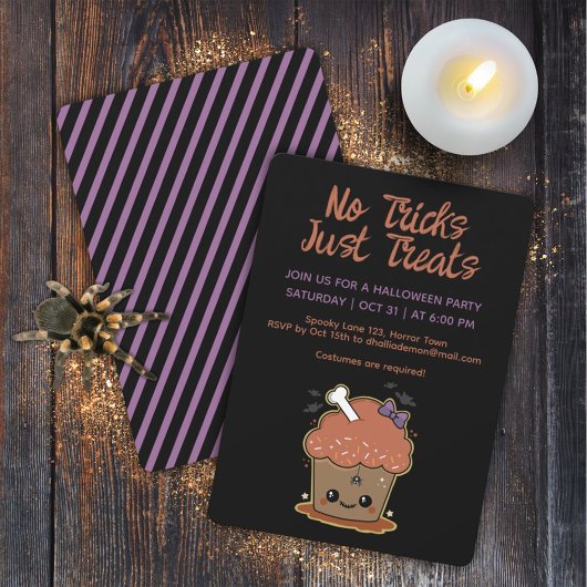 Kawaii Muffin Halloween-Party Einladung