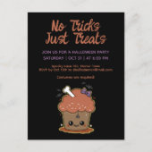 Kawaii Muffin Halloween-Party Postkarte (Vorderseite)