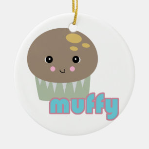 Kawaii-Muffin Keramik Ornament
