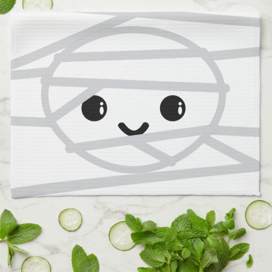 Kawaii Mummy Kitchtuch Geschirrtuch (Gefaltet)