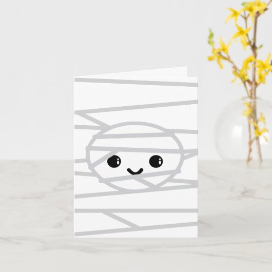 Kawaii Mummy Note Card Karte (Gelbe Blume)