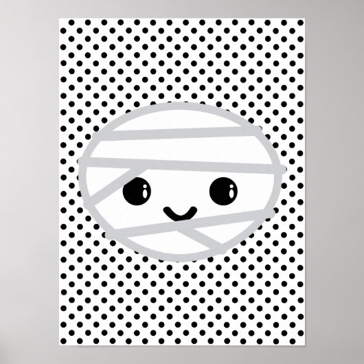 Kawaii Mummy Poster Print (Vorne)