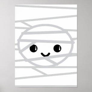 Kawaii Mummy Poster Print