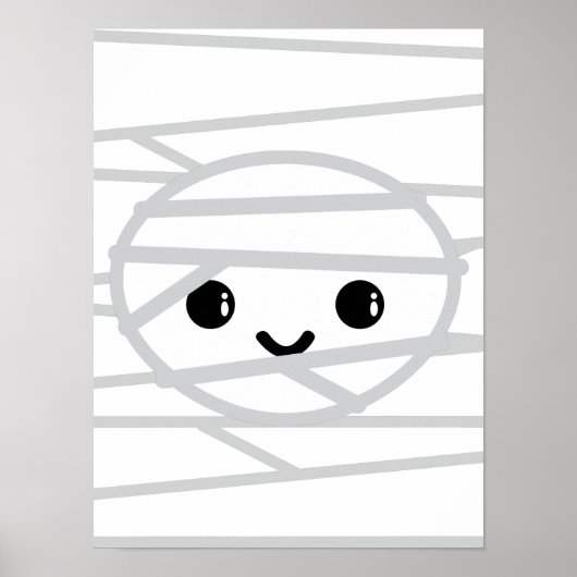 Kawaii Mummy Poster Print (Vorne)