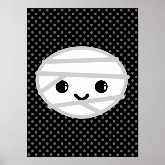 Kawaii Mummy Poster Print (Vorne)