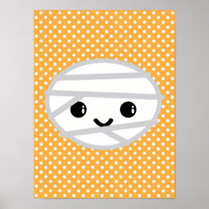 Kawaii Mummy Poster Print