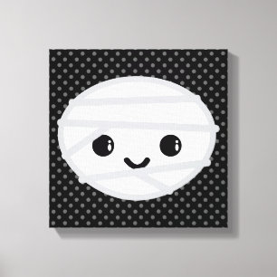 Kawaii Mummy Wrapped Canvas Leinwanddruck