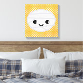 Kawaii Mummy Wrapped Canvas Leinwanddruck (Insitu (Schlafzimmer))