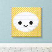 Kawaii Mummy Wrapped Canvas Leinwanddruck (Insitu (Holzboden))