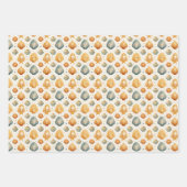 Kawaii Muscheln Gelb und Blau Geschenkpapier Set (Vorderseite)