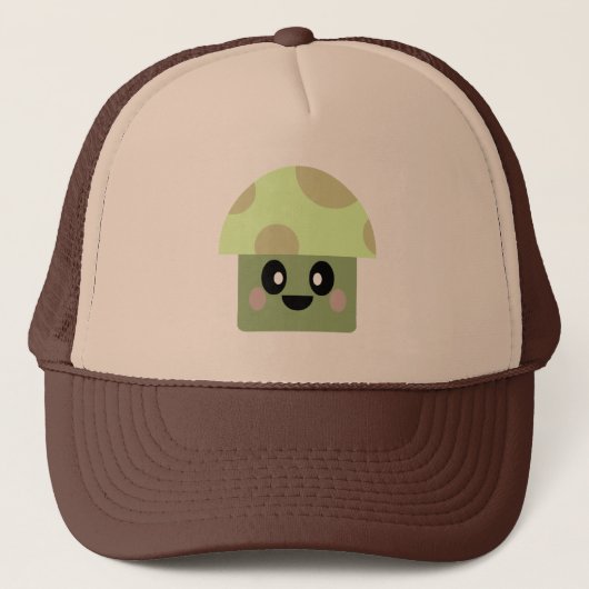 KAWAII MUSHROOM SHROOM NIEDLICH HACCP TRUCKERKAPPE (Vorderseite)