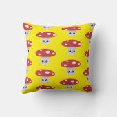 Kawaii Mushrooms Kissen (Rückseite)