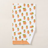 Kawaii-Muster aus lustigen Karotten Badhandtuch Set (Handtuch)