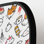 Kawaii Muster Custom Monogram Pickleball Paddle (Linke Seite)