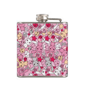 Kawaii Muster Flachmann (Rückseite)