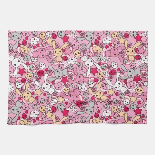 Kawaii Muster Handtuch (Horizontal)
