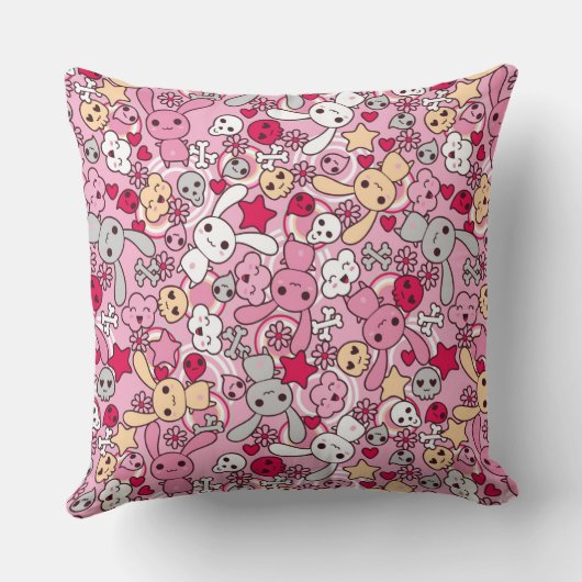 Kawaii Muster Kissen (Rückseite)