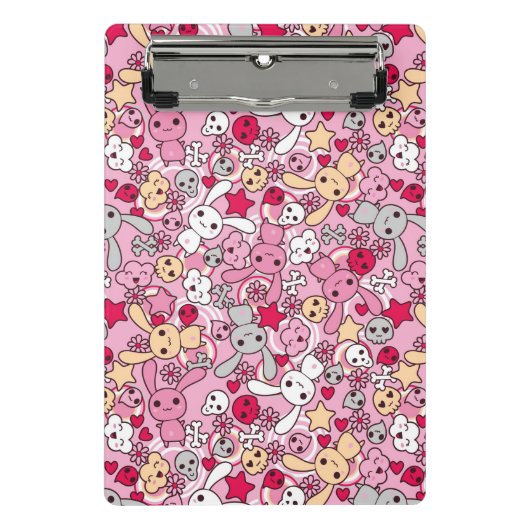 Kawaii Muster Mini Klemmbrett (Vorderseite)