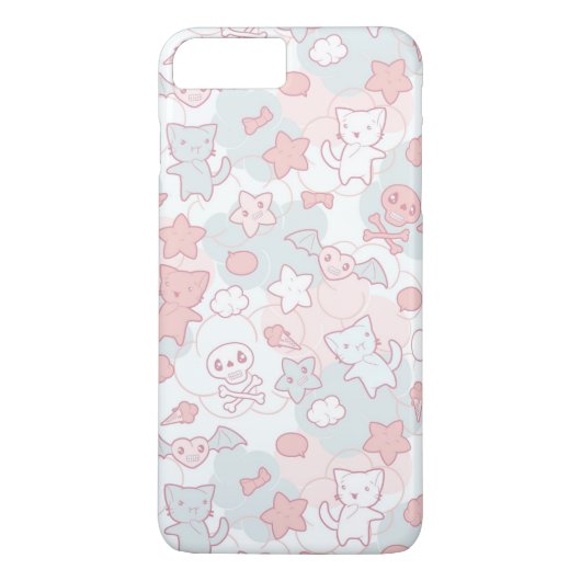 kawaii Muster mit Gekritzel Case-Mate iPhone Hülle (Rückseite)