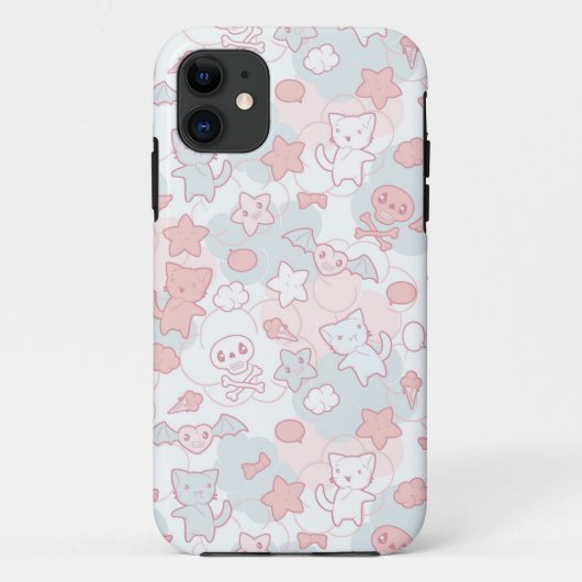 kawaii Muster mit Gekritzel Case-Mate iPhone Hülle (Rückseite)