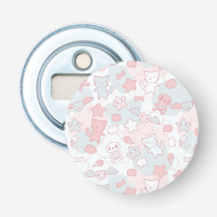 kawaii Muster mit Gekritzel Flaschenöffner