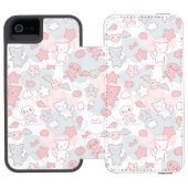 kawaii Muster mit Gekritzel Incipio iPhone Geldbeutel-Hülle (Folio Geöffnet)