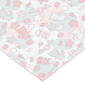 kawaii Muster mit Gekritzel Kurzer Tischläufer (Ecke)