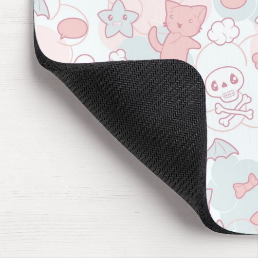 kawaii Muster mit Gekritzel Mousepad (Ecke)