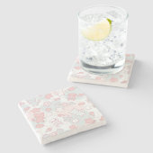 kawaii Muster mit Gekritzel Steinuntersetzer (Seitenansicht)