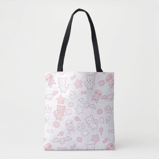 kawaii Muster mit Gekritzel Tasche (Vorderseite)