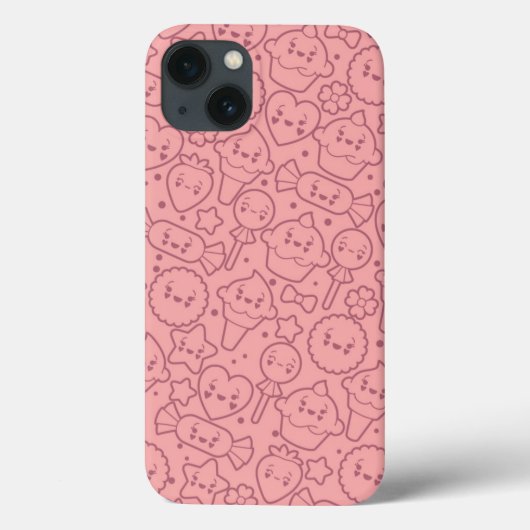 Kawaii-Muster mit niedlichen Kuchen Case-Mate iPhone Hülle (Rückseite)