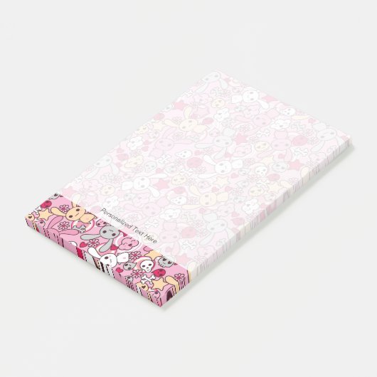 Kawaii Muster Post-it Klebezettel (angewinkelt)