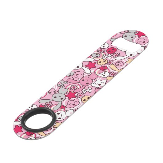 Kawaii Muster Speedflaschenöffner (Vorderseite Schrägansicht)