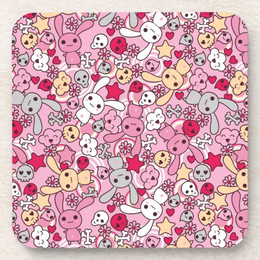 Kawaii Muster Untersetzer (Vorderseite)