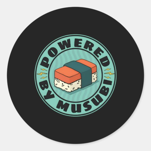 Kawaii Musubi Runder Aufkleber (Vorderseite)