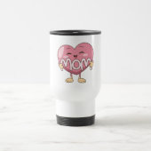 Kawaii-Mutter-Herzumarmungs-Design Reisebecher (Mittel)