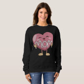 Kawaii-Mutter-Herzumarmungs-Design Sweatshirt (Vorne ganz)