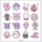 Kawaii Mystical Haunts Sticker Pack (Blatt)