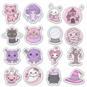 Kawaii Mystical Haunts Sticker Pack (Vorderseite)
