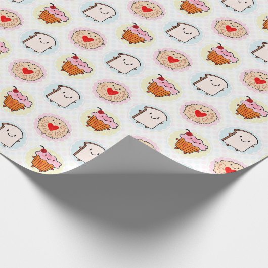 Kawaii Nachmittagstee Geschenkpapier (Ecke)