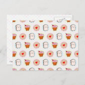 Kawaii Nachmittagstee Postkarte (Vorne/Hinten)