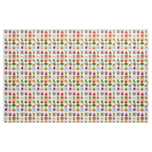 Kawaii Nahrung Stoff (Fat Quarter (45,7 x 55,9 cm))