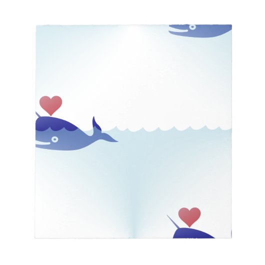 kawaii Narwal Notizblock (Vorderseite)