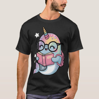 Kawaii Narwal Schule Narwal Meereseinhörner T-Shirt