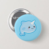 Kawaii Narwhal Button (Vorne & Hinten)