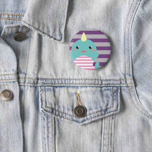 Kawaii Narwhal Button (Beispiel)